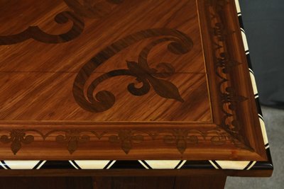 Table Bureau en Marqueterie de Bois Précieux, époque Napoléon III – Milieu XIXe