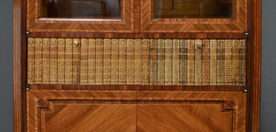 Meuble Vitrine en Marqueterie, style Louis XVI – 2ème partie XIXe