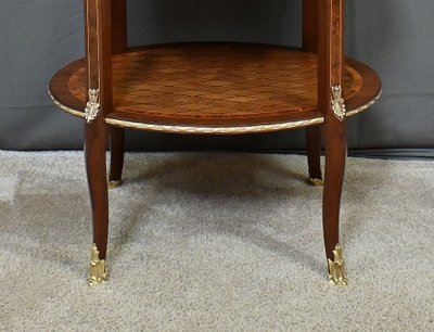 Petite Table de Salon en Marqueterie, style Transition Louis XV Louis XVI – Milieu XIXe