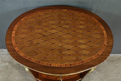 Petite Table de Salon en Marqueterie, style Transition Louis XV Louis XVI – Milieu XIXe