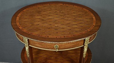 Petite Table de Salon en Marqueterie, style Transition Louis XV Louis XVI – Milieu XIXe