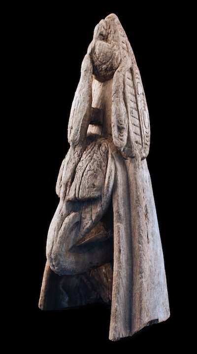 Dugout canoe, oceanic art, tribal art, marine object, Papua New Guinea, Oceania, 55 cm