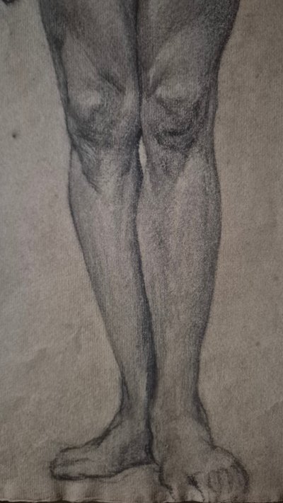 Drawing of a nude man, circa 1900