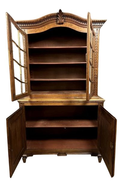 Dutch oak buffet bookcase in the style of the 18th century