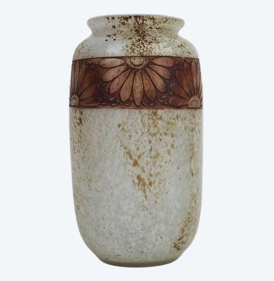 Art Deco glass vase by Legras