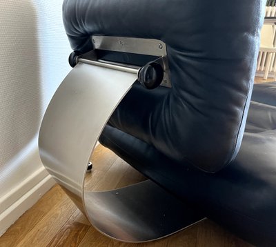 Oscar Niemeyer Lounge Chair + Ottoman Model Alta Bas ON1PH for Mobilier International