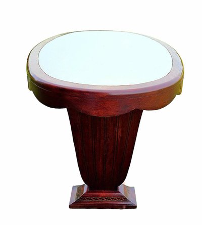 1925 Art Deco inlaid mahogany desk table