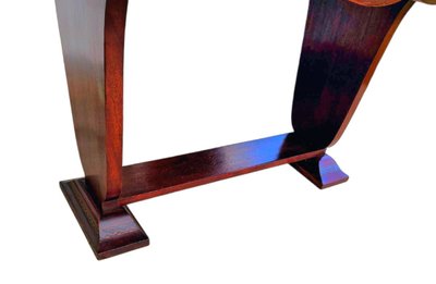 1925 Art Deco inlaid mahogany desk table