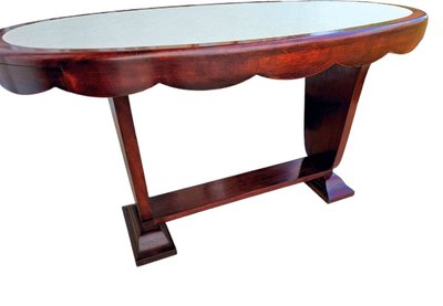 1925 Art Deco inlaid mahogany desk table