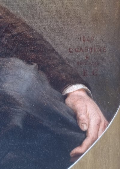 Camille GASTINE - Portrait of the painter Eugène Cicéri