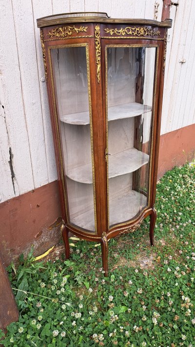 Louis XVI-style curved display case