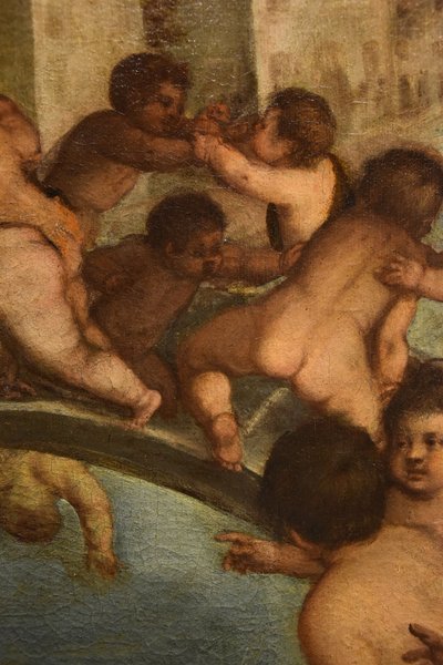 Lotta tra putti sul ponte dei Pugni a Venezia, Tiziano Vecellio (Pieve di Cadore 1490 - Venezia 1576