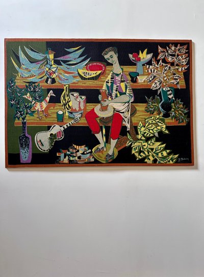Minimalist tapestry by Robert DEBIEVE 1950