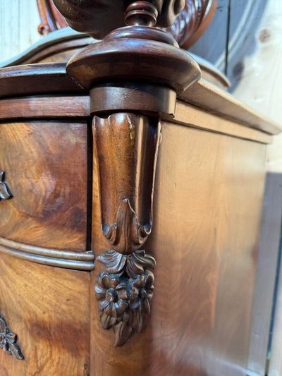 Commode - Coiffeuse époque Napoléon III avec psyché.
