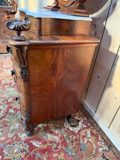 Commode - Coiffeuse époque Napoléon III avec psyché.