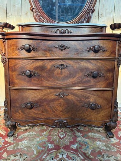 Commode - Coiffeuse époque Napoléon III avec psyché.