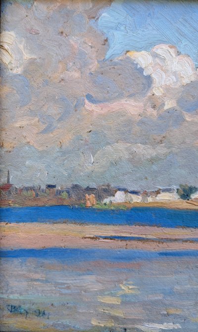 Pierre Agnès (1898-1964), View of Tudy Island in 1924