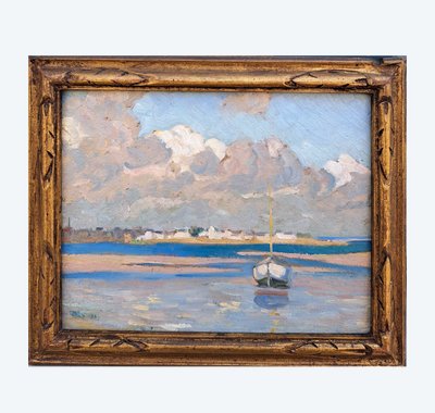 Pierre Agnès (1898-1964), View of Tudy Island in 1924