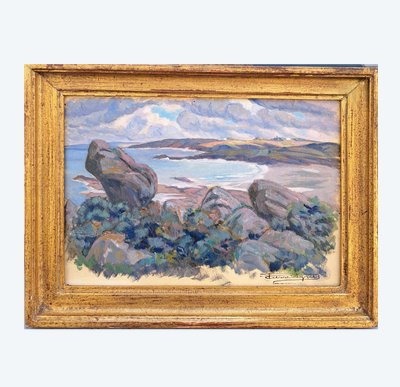 Pierre Agnès (1898-1964), Paesaggio bretone, olio