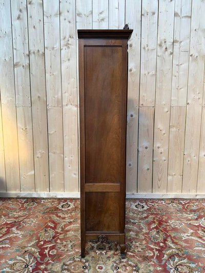 Showcase - narrow louis xv style library in walnut