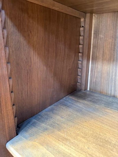Showcase - narrow louis xv style library in walnut
