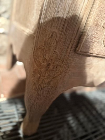Cassettone Luigi xv Liégeoise della fine del XVIII secolo in rovere naturale