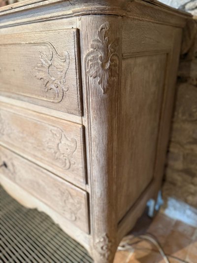 Cassettone Luigi xv Liégeoise della fine del XVIII secolo in rovere naturale