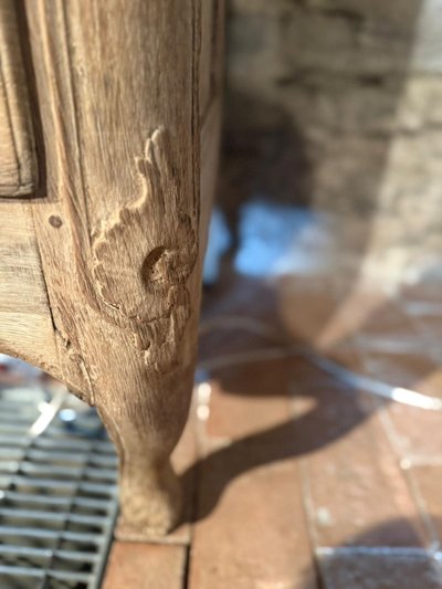 Cassettone Luigi xv Liégeoise della fine del XVIII secolo in rovere naturale