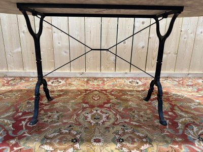 Table de bistro en marbre oval 165 cm!