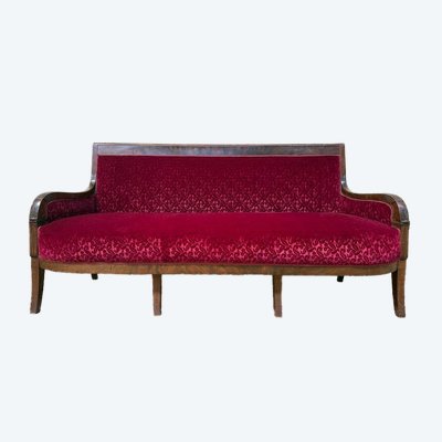 Red velvet restorarion -era sofa