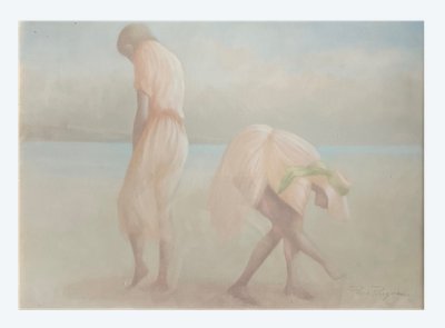Pittura figurativa del XX secolo: estate, mare, spiaggia, vacanze.  Pierre Polignac