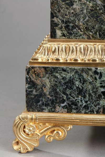 Marble Clock "Cupid Reading" by Ledure and Hémon 
