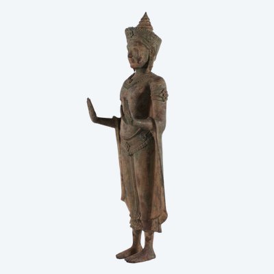 Large Khmer Bronze Buddha (104 cm)