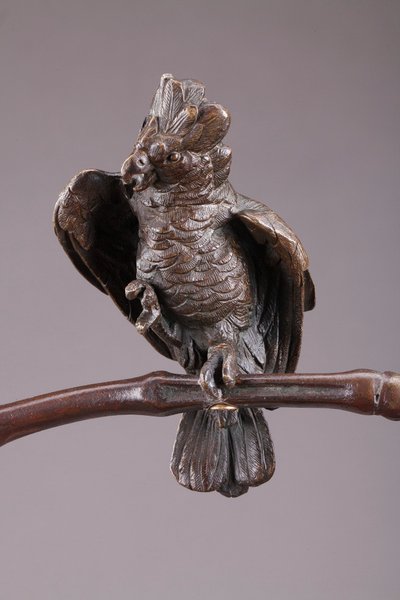 Grande bronzo "L'Oiseleur Indou" di Auguste de Wever (Belgio, 1836-1910)