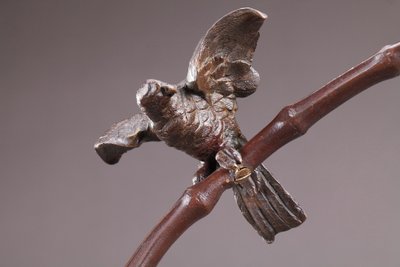 Grande bronzo "L'Oiseleur Indou" di Auguste de Wever (Belgio, 1836-1910)
