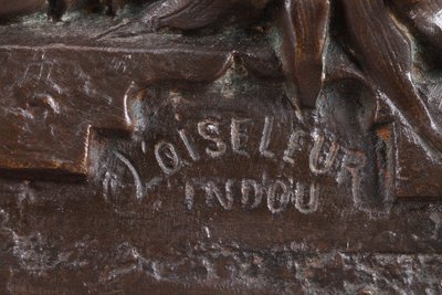 Grande bronzo "L'Oiseleur Indou" di Auguste de Wever (Belgio, 1836-1910)