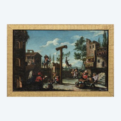 Brescia School of the 17th century "The Torture of the Cat"