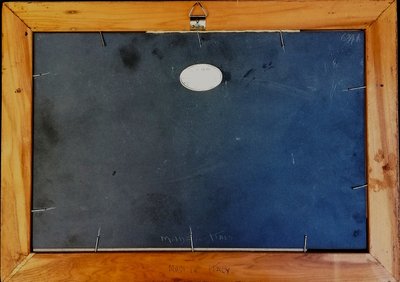MARMOR- ODER HARTSTEIN-INTARSIEN - GIULIANO TACCONI - ITALIEN 19. JAHRHUNDERT - MEERESLANDSCHAFT
