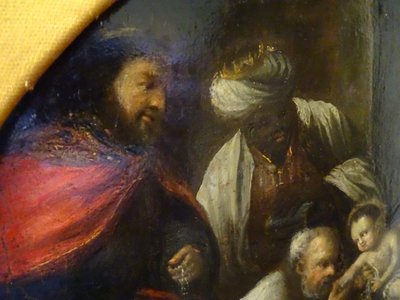Antique 17th C painting Adoration of the Magi Jacopo Bassano Follower Workshop