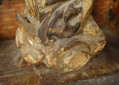 Retable bois peint sculpture Vierge Assomption de Conceicao oratoire XVIIIè