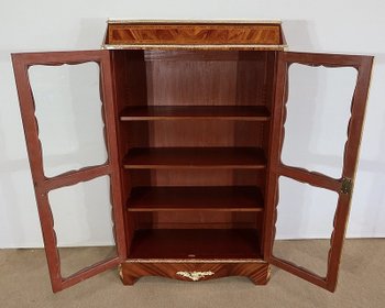 Small Precious Wood Display Case in the Louis XIV style, Napoleon III period - 1850