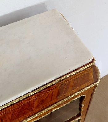 Small Precious Wood Display Case in the Louis XIV style, Napoleon III period - 1850
