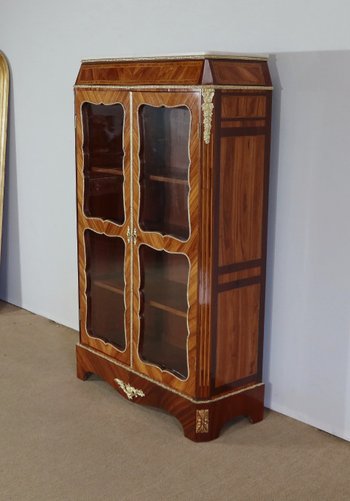 Small Precious Wood Display Case in the Louis XIV style, Napoleon III period - 1850