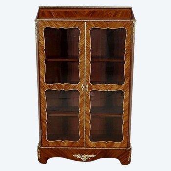 Small Precious Wood Display Case in the Louis XIV style, Napoleon III period - 1850