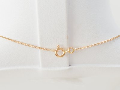 collier solitaire en or rose et diamant