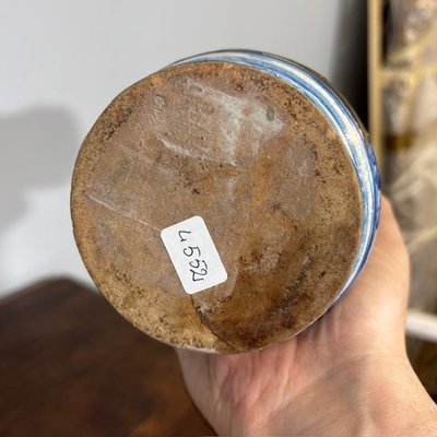  Ancien pot d'apothicaire Albarello 18ème siècle Naples . cm 20
