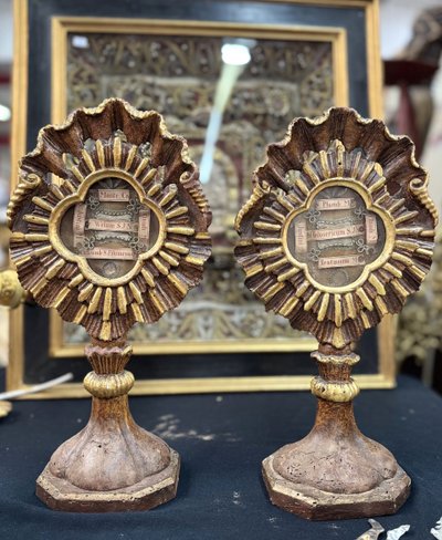 Pair of reliquaries - Saint Jean Népomucène - 18th century