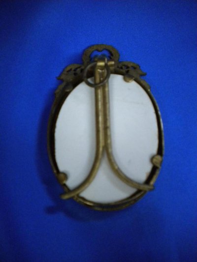 Porcelain Medallion Brass Mount