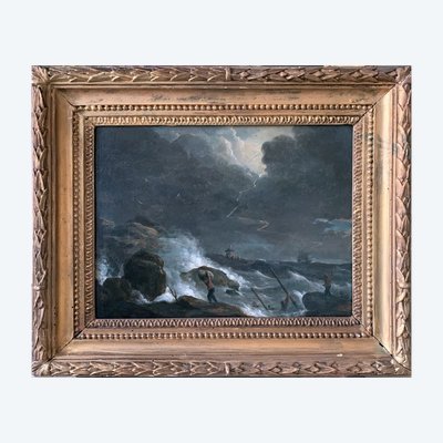 Stormy seascape, in the style of Joseph Vernet (1714-1789)