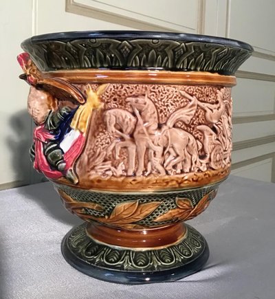 Late 19th century barbotine planter